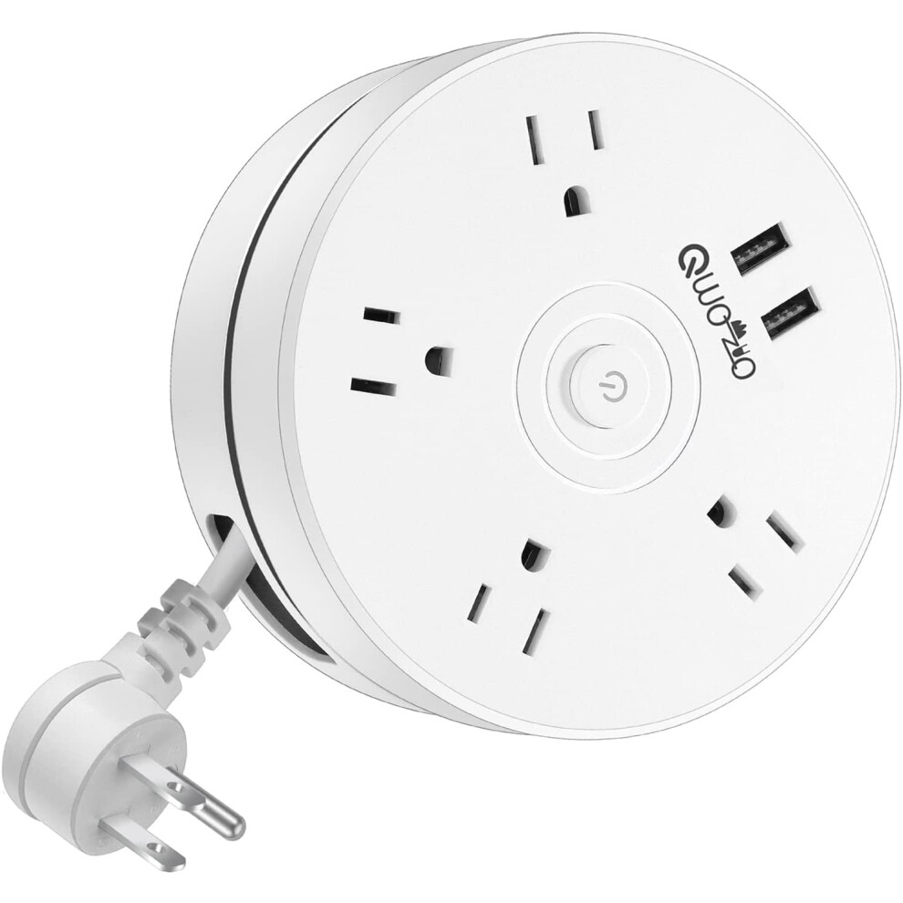 Power Strip With Surge Protection 4 Outlets 5Ft Retractable 917087635028