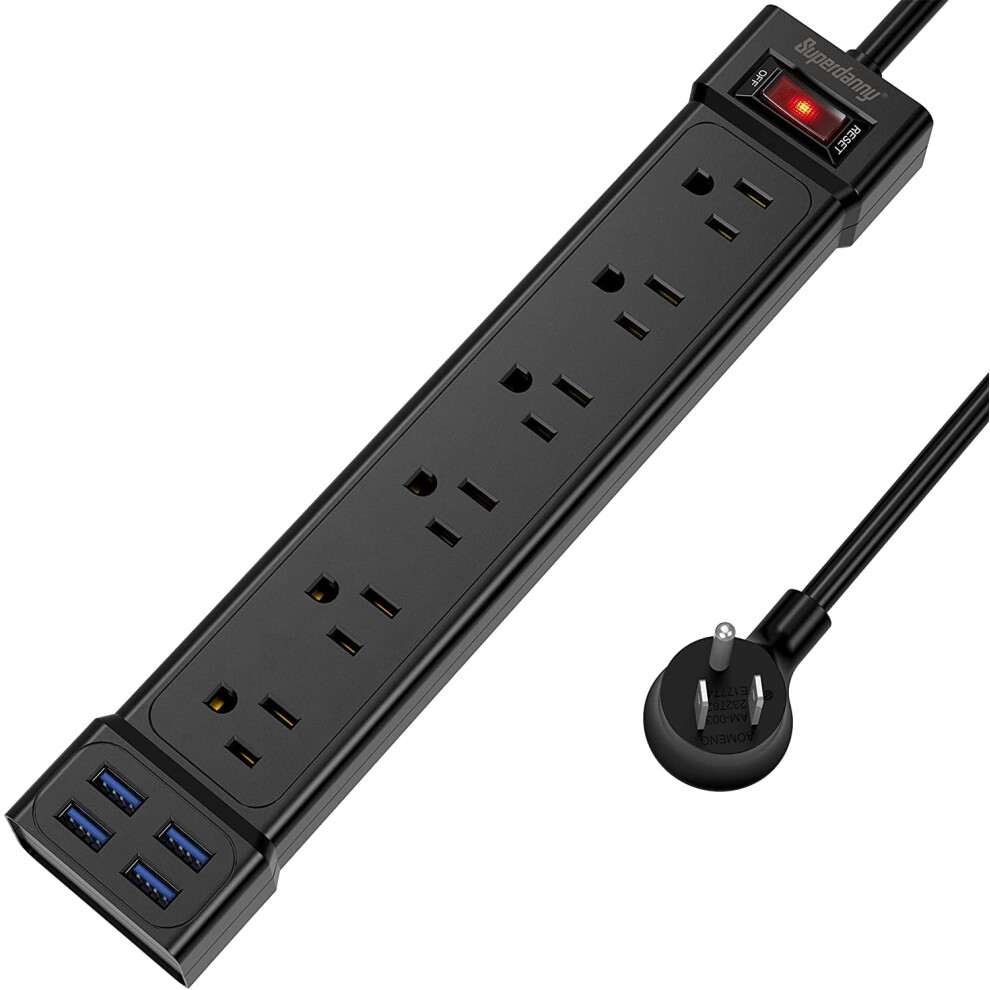 Power Strip Surge Protector With 6 Outlets And 4 Usb Ports 917087635745