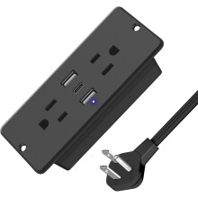 Recessed Power Strip with USB 5-outlet 20W Fast Charging