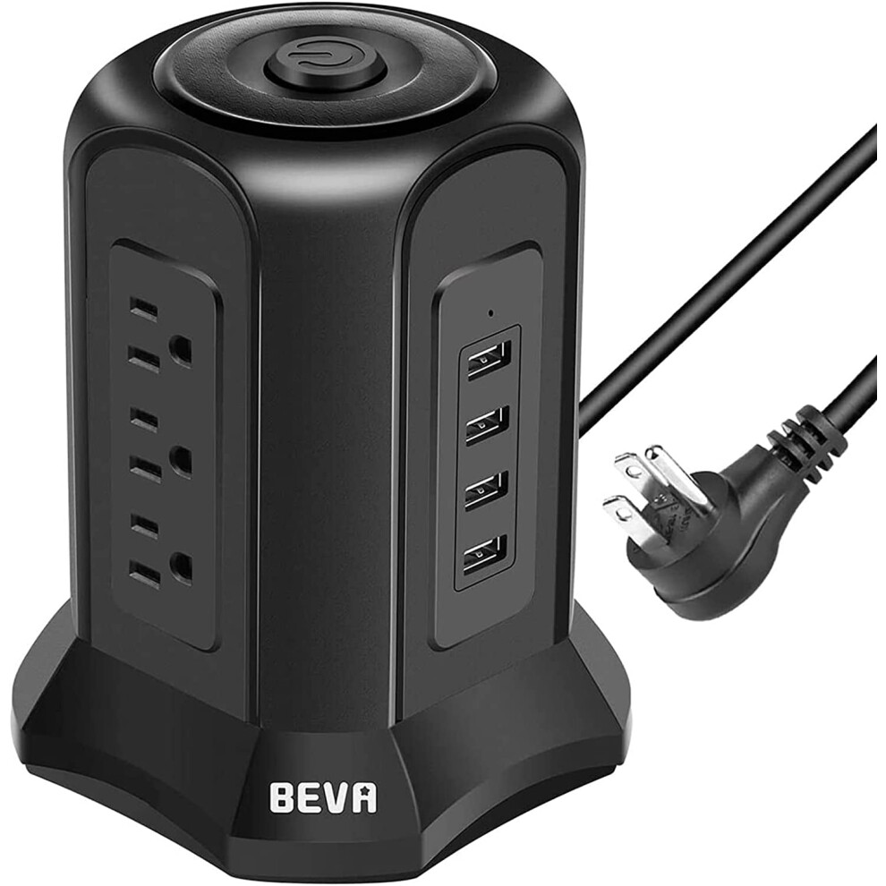 Surge Protector Power Strip Tower With 9 Ac Outlets And 4 917087635141