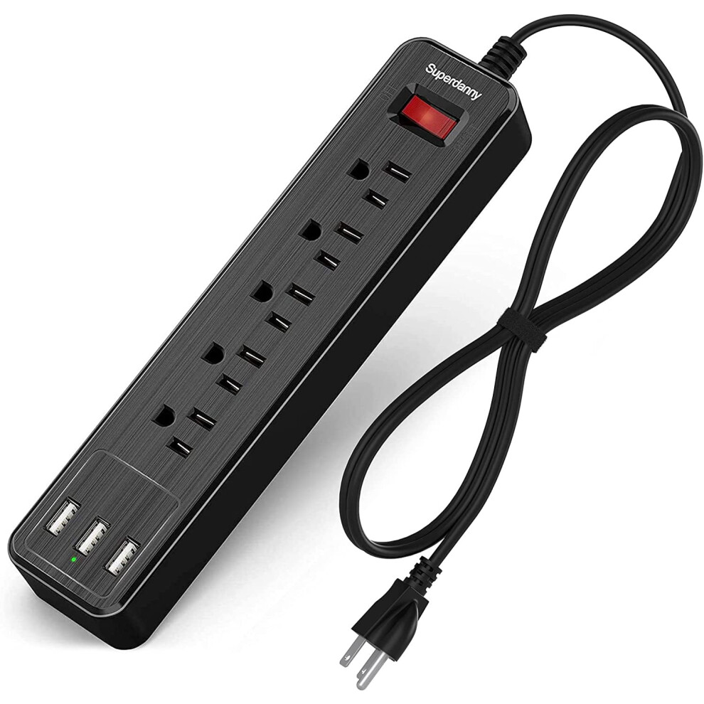 Power Strip Surge Protector With 5 Outlets 3 Usb Ports 4.5 917087636124