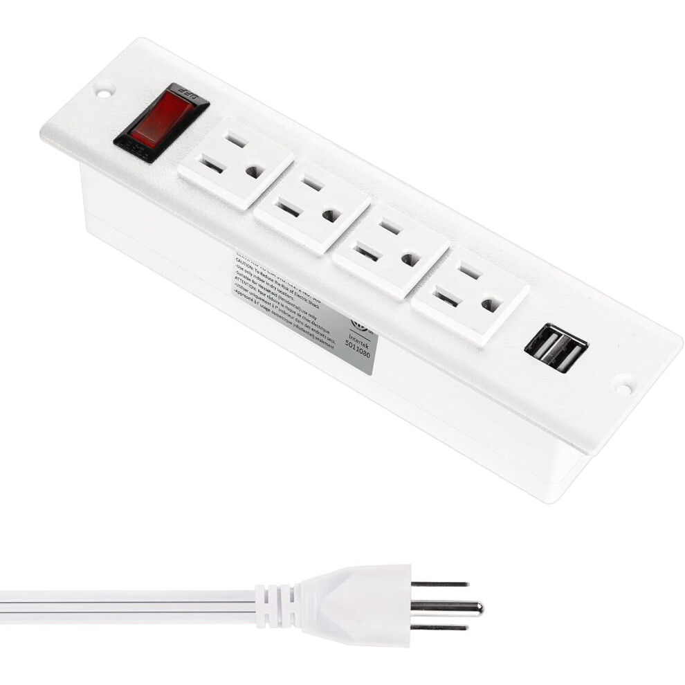 Recessed Power Strip With Usb And 4 Outlets 917087635769