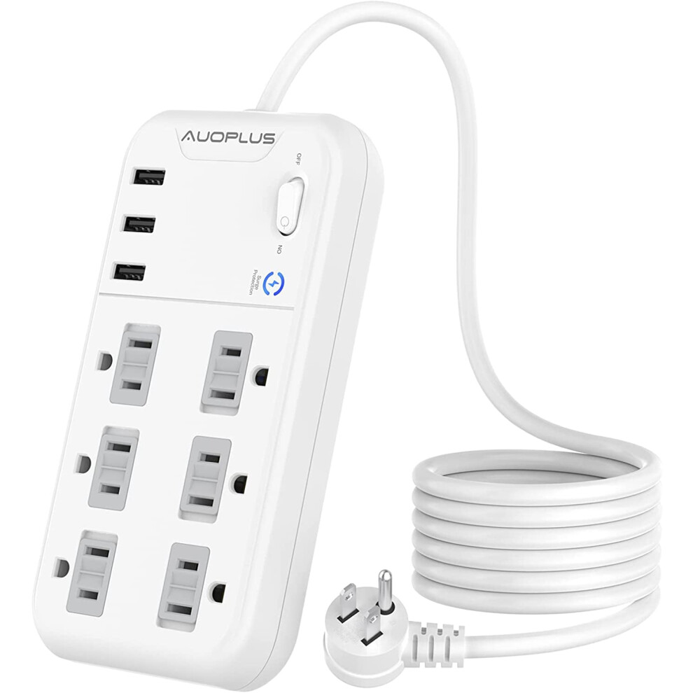 Surge Protector Power Strip With 6 Outlets And 3 Usb Ports 917087636247
