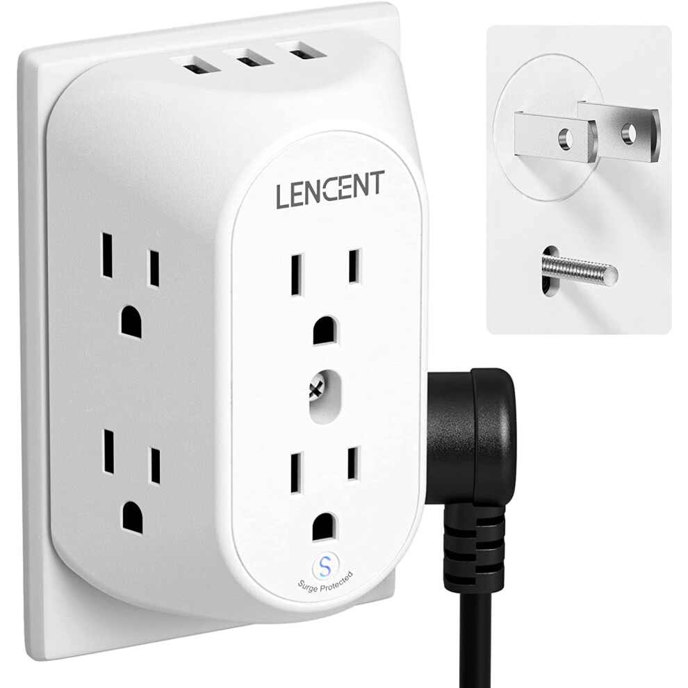 Power Strip With 3 Usb Ports And 3-Sided Outlets 917087635943