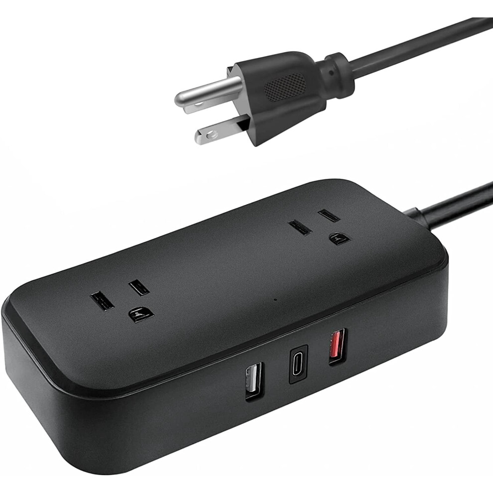 Power Strip With Usb Ports And 5-Foot Cord, 2 Outlets 917087636223