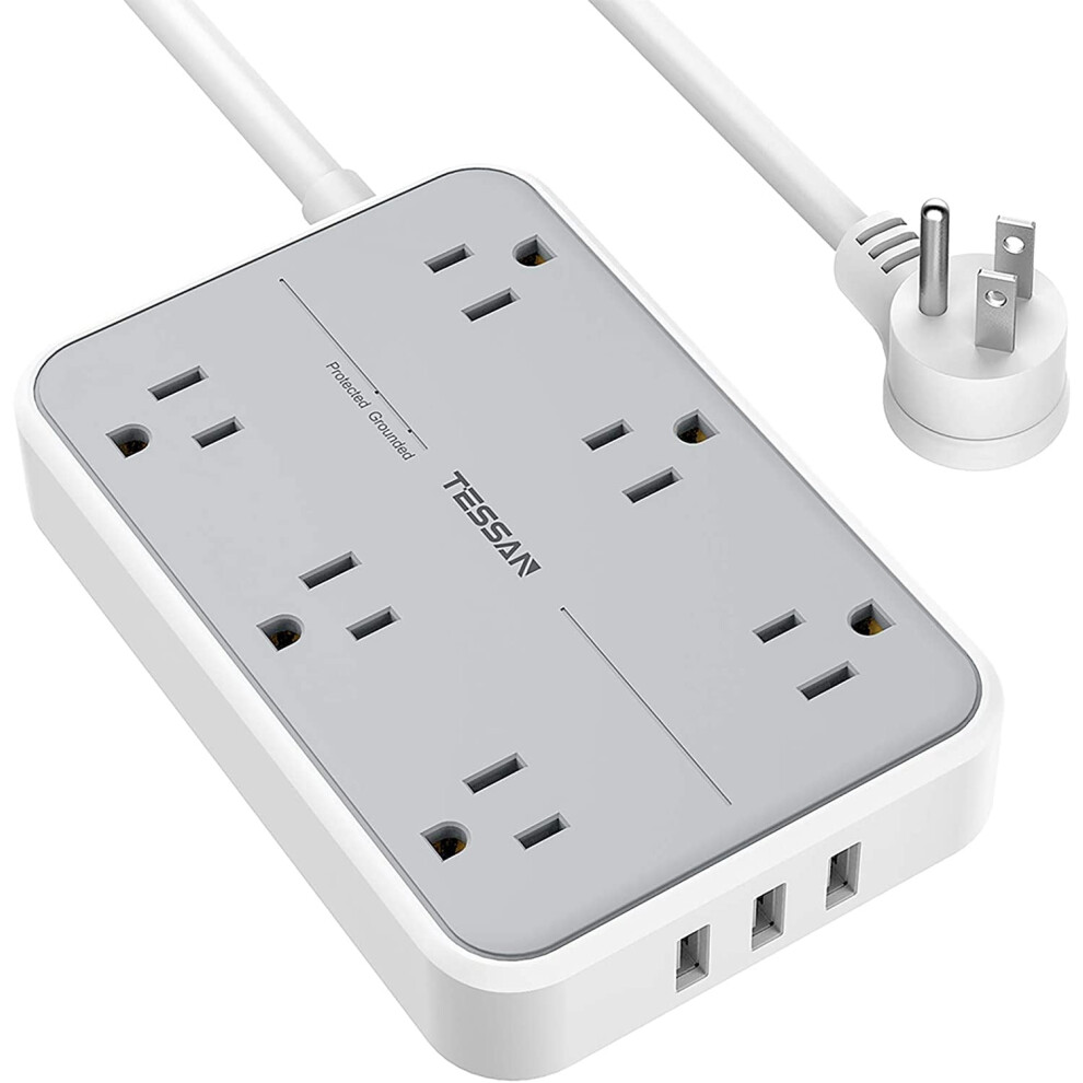 Surge Protector Power Strip With 6 Ac Outlets And 3 Usb 917087636926