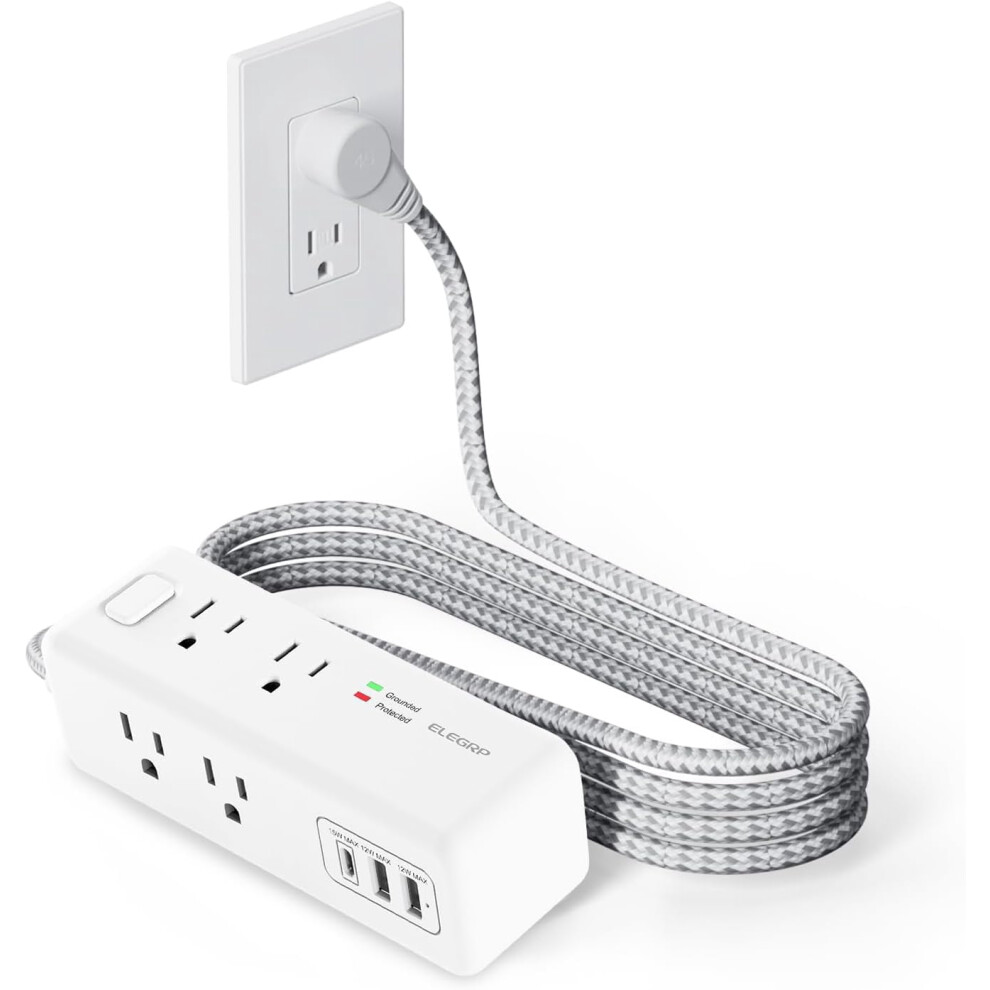 Power Strip With Surge Protection 8 Outlets 3 Usb 6Ft 917087636902