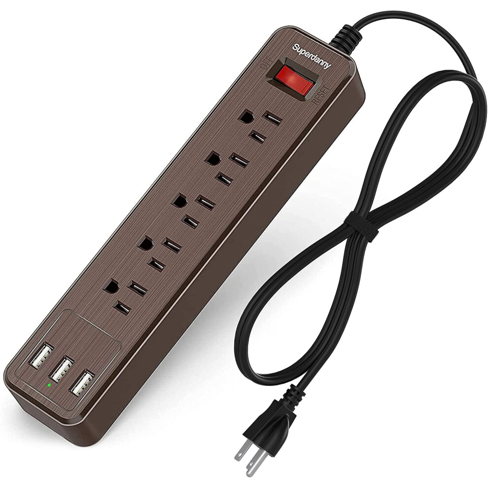 Usb Surge Protector Power Strip With 5 Outlets And 3 Usb 917087636148