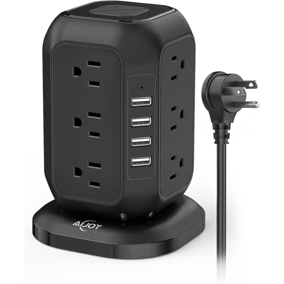 Power Strip Tower Surge Protector With 12 Ac Outlets And 4 917087637084