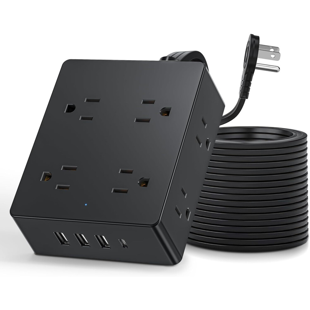 Surge Protector Power Strip With 8 Outlets And 4 Usb Ports 917087636520