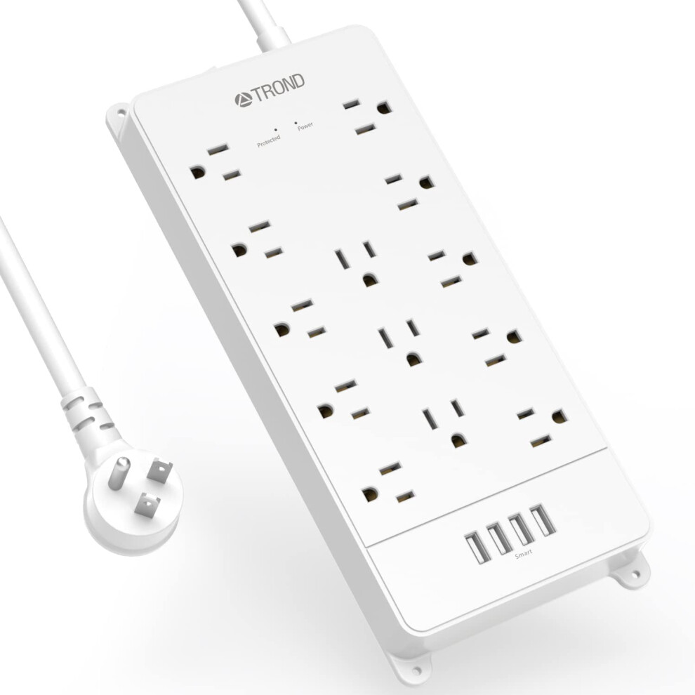 Power Strip Surge Protector 4000J 5Ft 13 Outlets 4 Usb 917087636865