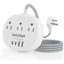 Power Strip Surge Protector 1080J 3 AC Outlets 5ft Braided