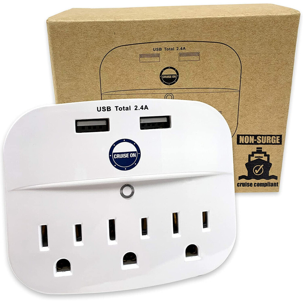Cruise Power Strip With Usb Outlets Non-Surge 1 Pack 917087637008