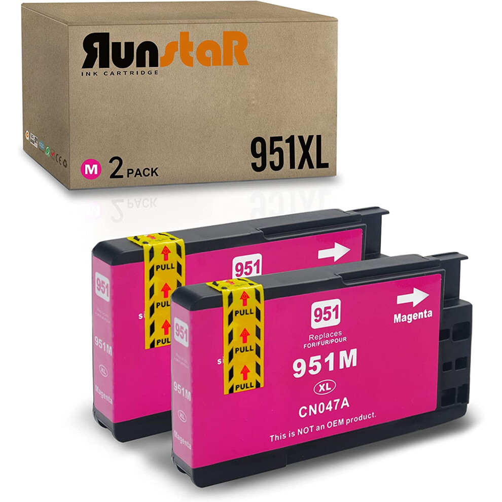 Hp 951XL Magenta Compatible Ink Cartridge 2 Packs Pink 917087637541