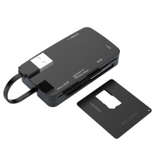 jixopn6in1USB2.0-kortleser kompatibel med Micro SD/MS/M2/SD/MMC, 480 Mbps multikortleseradapter for Windows, Linux, Mac OS