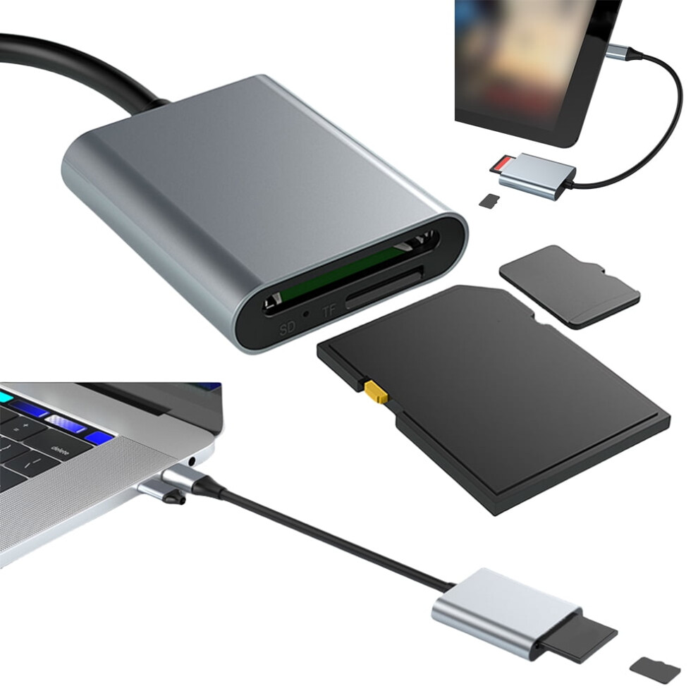 Jixopn 2-In-1 Sd/Tf Card Reader Usb-C 5Gbps 917087639101