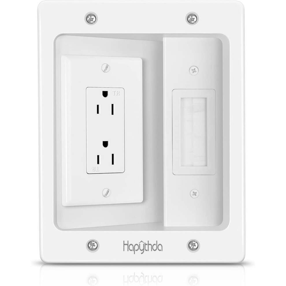 In-Wall Cable Management Kit For Tv With Recessed Outlet 9336866860016