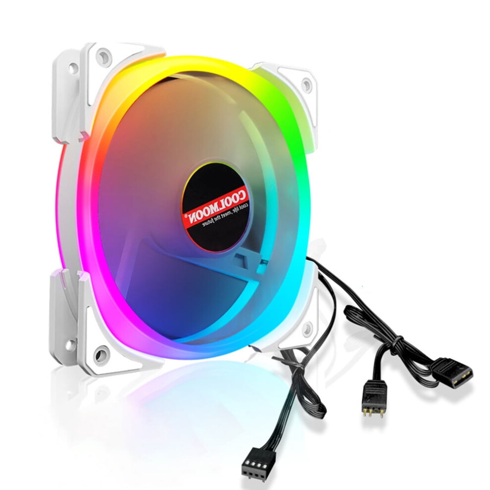 Jixopn Cpu Cooling Fan 12Cm 4-Pin Pwm 5V With 3-Pin Argb 917087637824