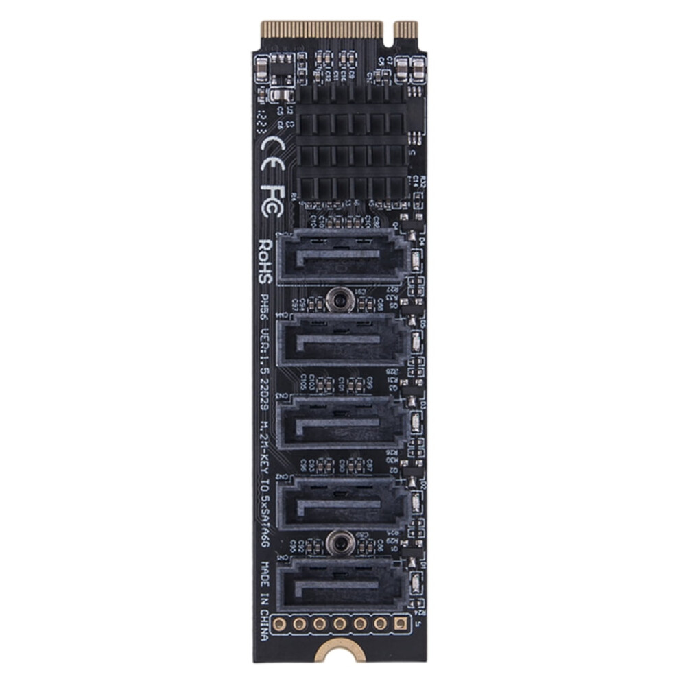 Jixopn M.2 To Sata 3.0 Riser Card 6-Port Nvme Adapter 917087640749