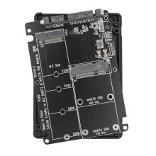 M.2 NGFF B-Key and MSATA SSD to SATA 3.0 adapter enclosure
