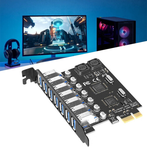 USB 3.0 PCIe Expansion Card 7-Port 5Gbps 2
