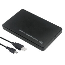 jixopn2.5Inch HDD/SSD Case480Mbps HDD SSD Enclosure for Laptop Tablet (Black)