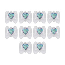Hesroicy nail decals shiny 3D effect 10 pcs