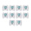 Hesroicy nail decals shiny 3D effect 10 pcs 1