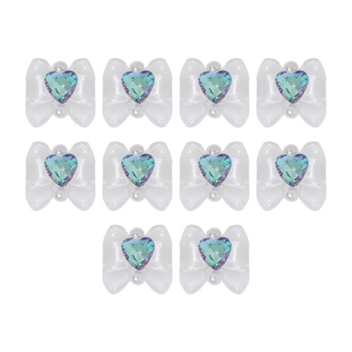 Hesroicy nail decals shiny 3D effect 10 pcs