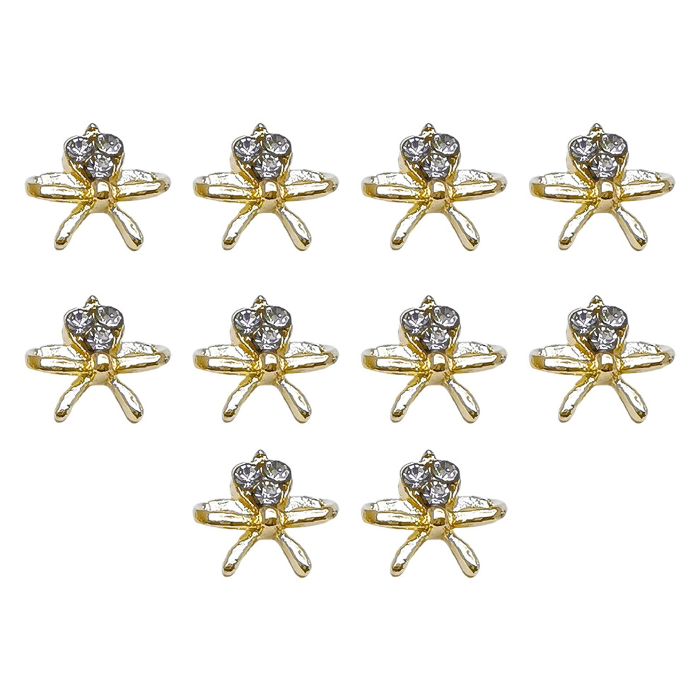 Hesroicy Nail Rhinestones Bow-knot Sea Star 10pcs