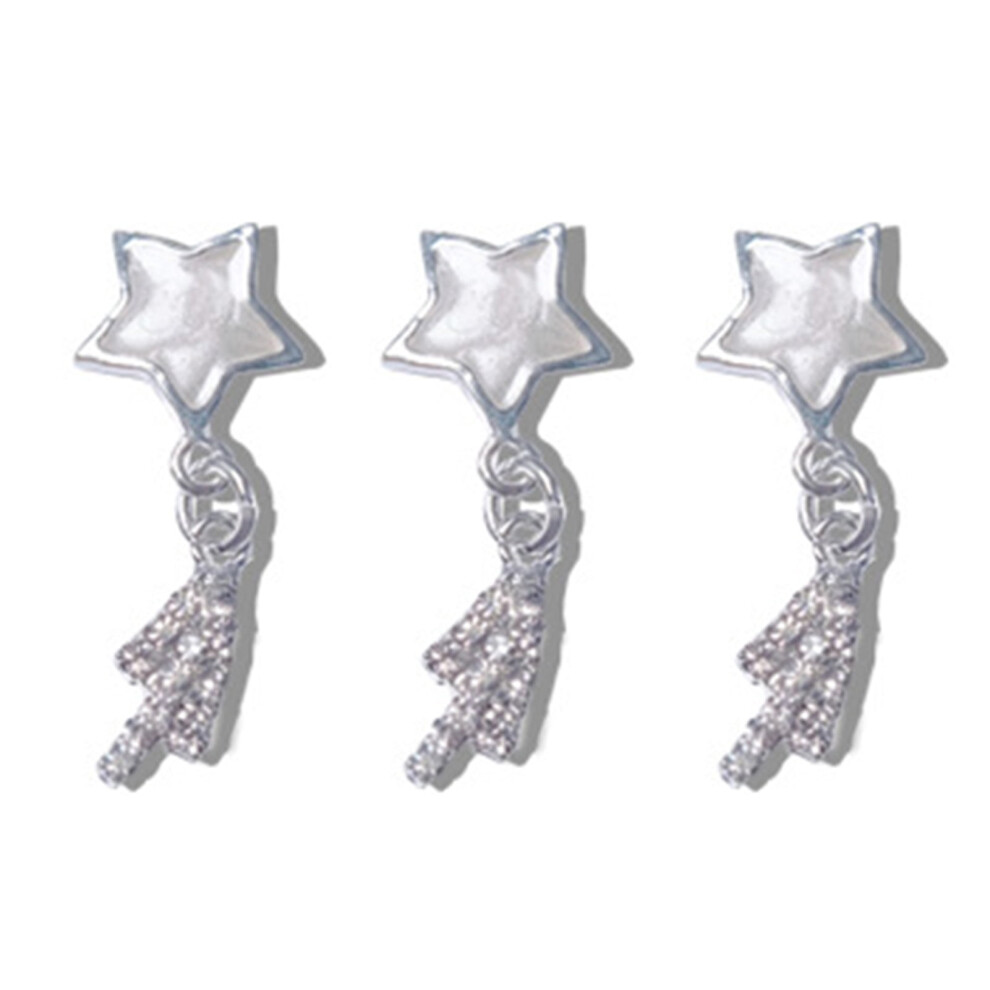 Nail Charms Pentagram Butterfly Faux Pearl 3pcs