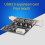 USB 3.0 Expansion Card PCI-E to 4-Port Adapter 5