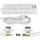 Surge Protector Power Strip with USB 6 Outlets 6 Ft Flat 5