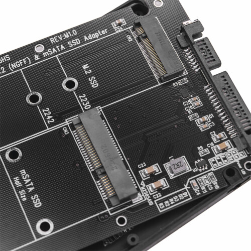 M.2 NGFF B-Key and MSATA SSD to SATA 3.0 adapter enclosure 1