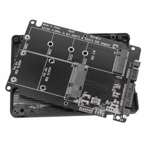 M.2 NGFF B-Key and MSATA SSD to SATA 3.0 adapter enclosure 2