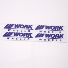 WORK modified hub stickers WORK WHEELS wheel hub car stickers stereo transparent(Black)