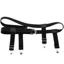 Mens Womens Elastic Nylon Waist Belt With Garter Suspender Clip Stockings Pants Jeans Holder Straps Adjustable Clamp