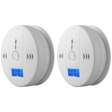 2 Pack Smoke Detector And Carbon Monoxide Detector Alarm With Lcd Display A
