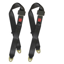 2 Pack Universal Lap Seat Belt 2 Point Adjustable Safety Seat Belt compatible with Go Kart, Club Golf Cart