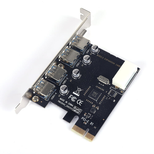 PCIe Riser Expansion Card USB 3.0 4-Port