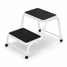 Oypla Double Caravan Step Stool Steel Non Slip Rubber Tread Safety