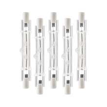 5 Pack R7s 118mm 300w 230v,r7s Halogen Linear Bulb, Dimmable Halogen Lamp compatible with Construction Wo