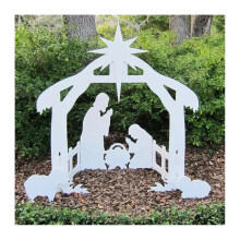 Outdoor Large Nativity Scene Steady And Weatherproof Scene Decorations Suitable compatible with Outdoor Decor