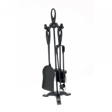 Oypla Heavy Duty Steel Fireplace 5 Piece Companion Set