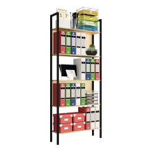 (Matt, Wood & Metal) Metal Stand Shelf Books Flakos 5x