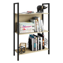 (Matt, Wood & Metal) Metal Stand Shelf Books Flakos 3x