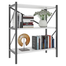(Matt, Wood) Metal Stand Shelf Books Insasi 2x