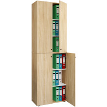 (Chipboard, Brown) Office cabinet file cabinet Lona 6-fold