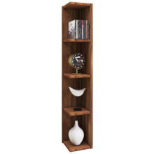 (Matt, Wood) Wood Stand Shelf Decoration Corner Rack Honsa
