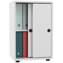 (Chipboard, White) Office cabinet File cabinet Ulas 2-fold